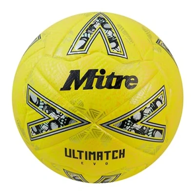 Image of Mitre Ultimatch Football, Enhanced Control, Extra Durability, Added Accuracy, Ball, Fluo Yellow/Floodlight Yellow/Gritty Gold, 3