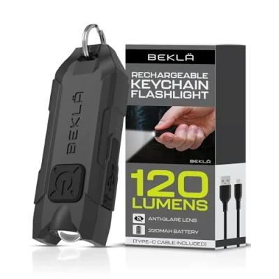 Image of Keyring Torch 120 Lumen. Rechargeable Small Torch, EDC Mini Torch. Bright Pocket USB Light. Handbag Flashlight. Key Ring, led Flashlight, Flashlight