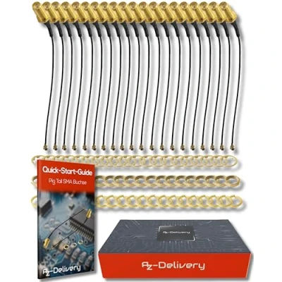 Image of AZDelivery 20x IPEX to SMA Pigtail Coaxial Cable, Connector Cable Female UFL/u.FL/IPX/IPEX, RF Coax Adapter