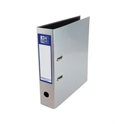 Image of Elba Lever Arch File Laminated Gloss Finish 70mm Capacity A4+ Silver