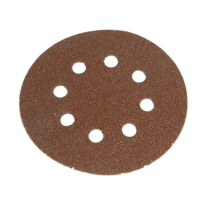 Image of Faithfull Hook &amp; Loop Sanding Disc DID3 Holed 125mm x 80G (Pack 5) FAIADHL125M