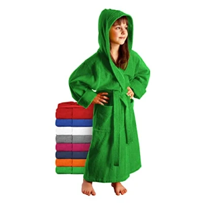 Image of Arus Child’s Bathrobe, 176, Green