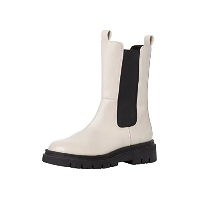 Image of MARCO TOZZI Women&#039; 2 25476 29 Chelsea Boot, Cream Comb, 6 UK