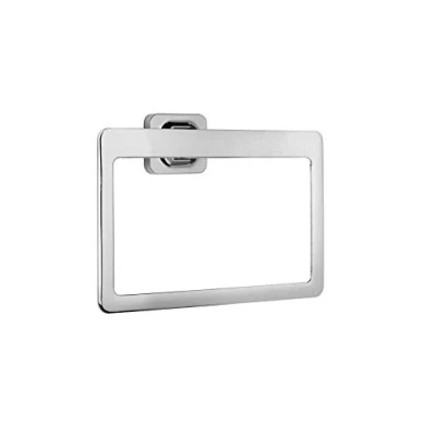 Image of Croydex Flexi Fix Easy to Fit Shoreditch Towel Ring with Zinc Alloy Construction, Chrome