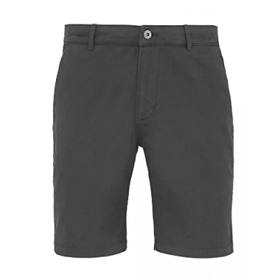 Image of Asquith &amp; Fox Men&#039;s Chino Shorts, Grey (Slate 000), W38 (Size:XL)