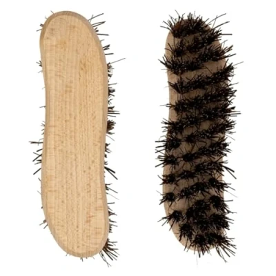 Image of Pack of 2 Wooden Scrubbing Brush, Heavy Duty Large Hard Bristle Stiff Bassine Fills, Traditional Multi Purpose Ideal for Cleaning Surfaces, Floors, Walls Remove Any Dirt