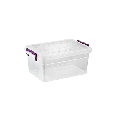 Image of Plastic Storage Box Boxes Lid Handles Food Container Home Kitchen Office UK (10L)