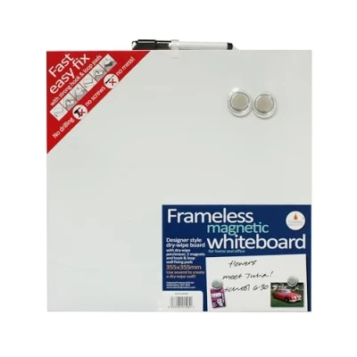 Image of Cathedral Products Easy Fix Frameless Dry Erase Board 35 x 35cm