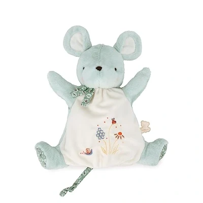 Image of Kaloo Petites Chansons Green Mouse Puppet Plush Baby’s Soft Toy 24 cm Hand Early Learning 0 Months +, K210003