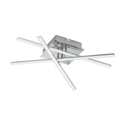 Image of Eglo Lasana 95567 Ceiling Light, Steel, Integrated LED, 18 W, Matt Nickel Chrome