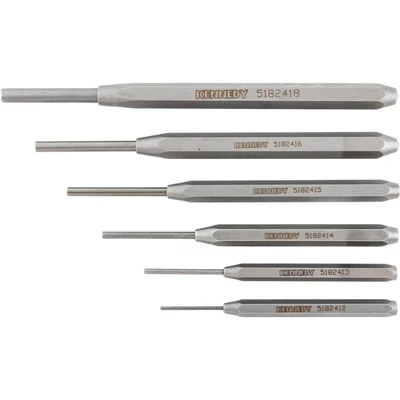 Image of Kennedy Standard Inserted Pin Punches 6 Piece Set