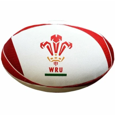 Image of Gilbert Wales Supporter Rugby Union Team Ball White/Red 4