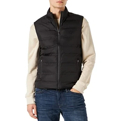 Image of Hackett London Men&#039;s LW Gilet Jacket, Black (Black), XL