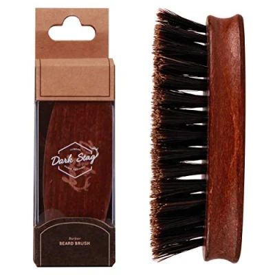 Image of Dark Stag Barber Beard Brush Ethically Sourced Wild Boar Bristle