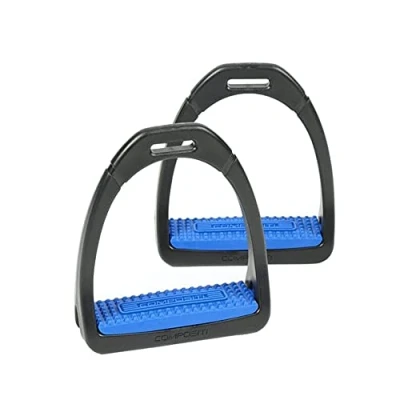 Image of Shires Compositi Adult Premium Profile Stirrups: Royal Blue
