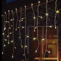 Image of Noma Christmas Xmas Indoor / Outdoor 360 Twinkling Icicle Lights Warm white