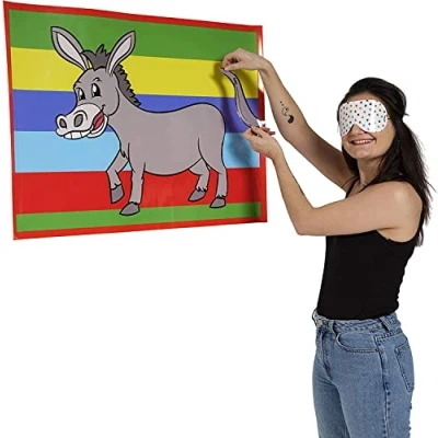 Image of Cake Factory PIN The TAIL ON Donkey boy or girls classic Party Game Girl MULTI PLAYER (Pin 20 Players)