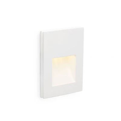 Image of Plas LED 1 Light Indoor Recessed Wall White Plaster