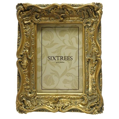 Image of Chelsea Swept Gold Photo Frame 4x6