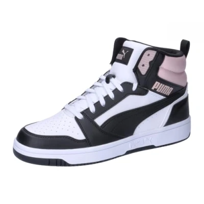Image of PUMA Unisex Rebound V6 Sneaker, White Black Mauve Mist, 9 UK
