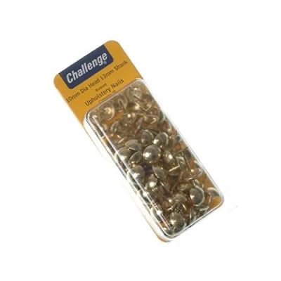 Image of Chall Brass Upholstery Nails 10mm Hd Clam Pk 75pk 40271