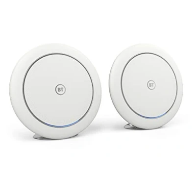 Image of BT Premium Whole Home Wi Fi, Pack of 2 Discs, Mesh Fi for seamless, speedy (AX3700) connection, everywhere in small to medium homes, App complete control and 3 Year warranty
