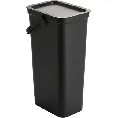 Image of KetoPlastics Moda Recycling Bin with Handle Slim Kitchen Lift Top Lid &amp; Locking 25L