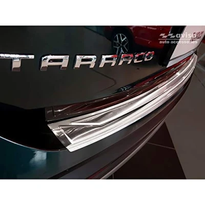 Image of Avisa Stainless Steel Rear bumper protector compatible with Seat Tarraco 2019