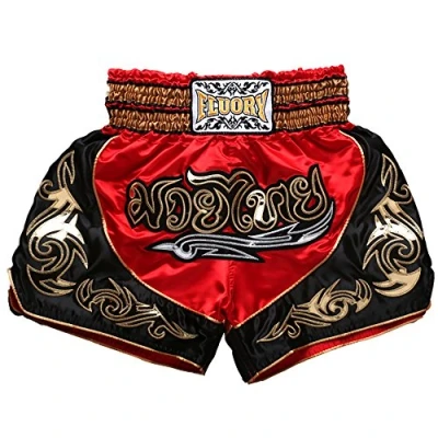 Image of FLUORY Muay Thai Fight Shorts,MMA Shorts Clothing Training Cage Fighting Grappling Martial Arts Kickboxing