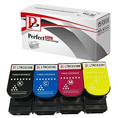 Image of 4 PerfecetPrint Compatible Toner Cartridge for Lexmark CX310dn CX310n CX410de CX410dte CX410e CX510de CX510dhe CX510dthe