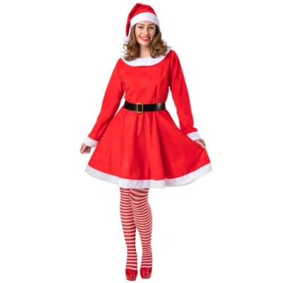 Image of Wicked Costumes Womens Deluxe Velour Mrs Santa Claus Fancy Dress Costume Plus Size