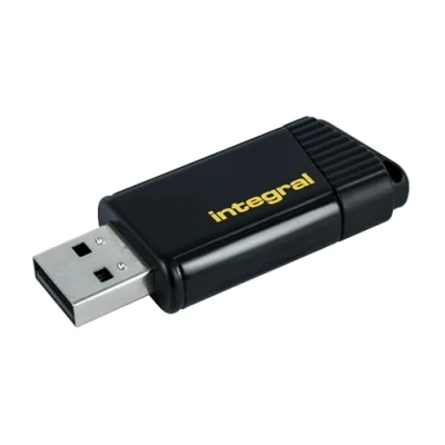 Image of Integral 64GB USB Memory 2.0 Flash Drive Pulse Yellow