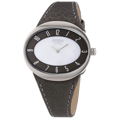 Image of Boccia Women&#039;s Quartz Watch with White Dial Analogue Display and Brown Leather Strap B3165 15