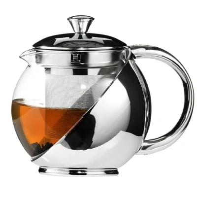 Image of Premier Housewares Teapot with Infuser, 500 ml, Stainless Steel