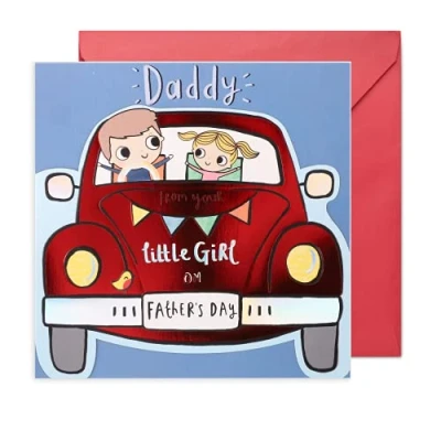 Image of Clintons: Father&#039;s Day Card Daddy from your Little Girl, &amp; Daughter in Red Car, Card, Father s Daddy, 186 x 186, 1165772