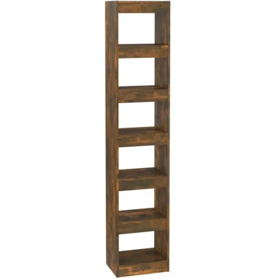 Image of vidaXL Book Cabinet/Room Divider Smoked Oak 40x30x198 cm