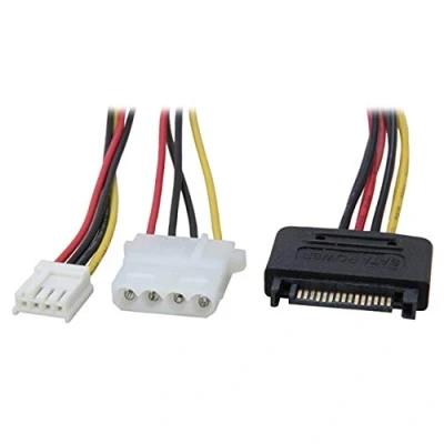 Image of DeLOCK 65227 Power Adaptor SATA 15 Pin to 5.25 Inch / 13.33 cm with Floppy 30
