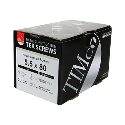 Image of Timco Metal Construction Heavy Section Screws Hex EPDM Washer Self Drilling Zinc (Size 5.5 x 32 100 Pieces)