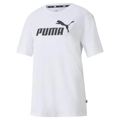 Image of PUMA Women&#039;s ESS Logo Boyfriend Tee White, S