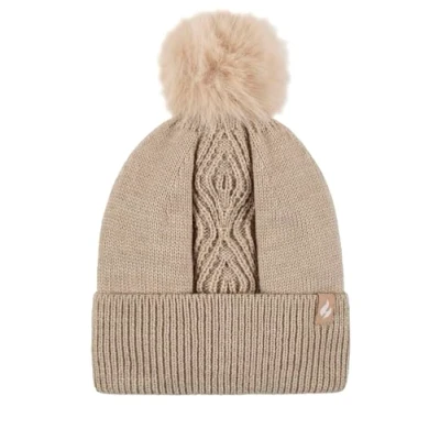 Image of Women&#039;s 1 Pack SOCKSHOP Heat Holders Kiruna Centre Cable Hat Oatmeal Melange One Size