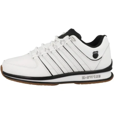 Image of K Swiss Men&#039;s Rinzler Sneaker, White Black Gum, 7 UK