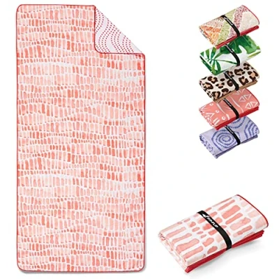 Image of Fit Flip microfibre beach towel large lightweight, compact and super absorbent sand free quick dry towel, 100% recycled travel Dunes 160x90cm