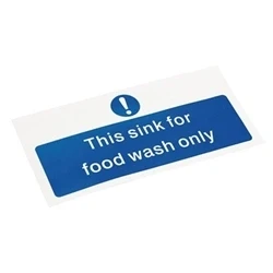 Image of Vogue Food Wash Only Sign