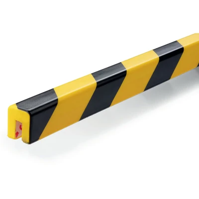 Image of Durable Edge Protection Profile E8 Self Adhesive Strip Has a Length of 1 Metre Pack 5 Yellow or Black
