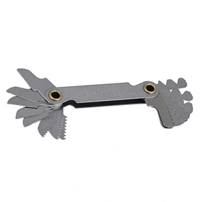 Image of 20 Pcs Screw Thread Pitch Cutting Gauge Tool Stainless Steel Measuring (0.5mm 7.0mm) Metric 60