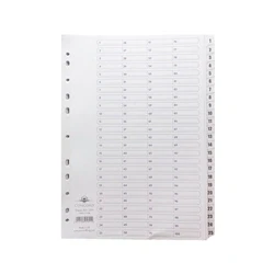 Image of Concord Classic Index 1 200 A4 White Board With Clear Mylar Tabs