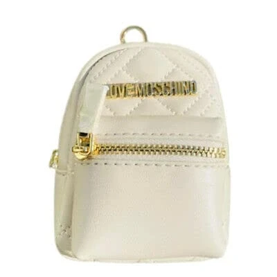 Image of Love Moschino Women&#039;s COMPLEMENTI PELLETTERIA Leather Goods Complements, Avorio, 12x8x6