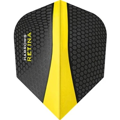 Image of Harrows Retina Dart Flights Yellow 100 Micron Standard Shape 5 Sets (15 Flights)