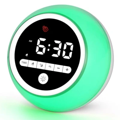 Image of ANNNGUL Kids Alarm Clock, Ok to Wake Clock with Night Lights, Nap Timer, Sleep Training for Toddlers, Child