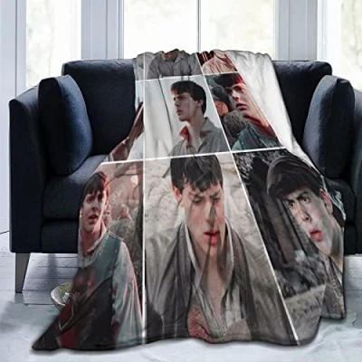 Image of Skandar Actor Keynes Printed Blanket Throw Lightweight Super Soft Micro Fleece Blankets Fit Couch Bed Living Room Sofa Chairch Black